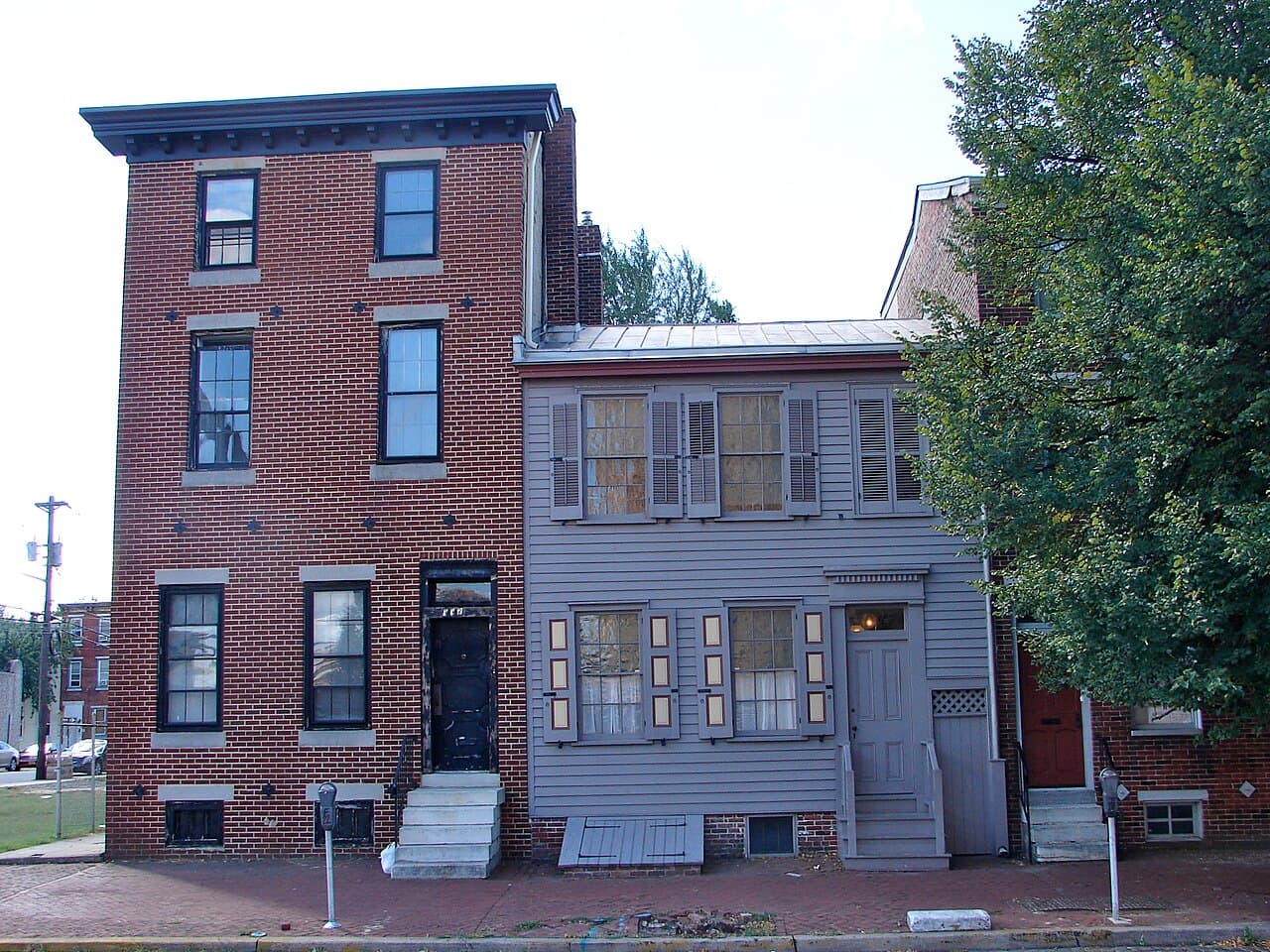 Historic residential neighborhood on Martin Luther King Drive in Camden, New Jersey